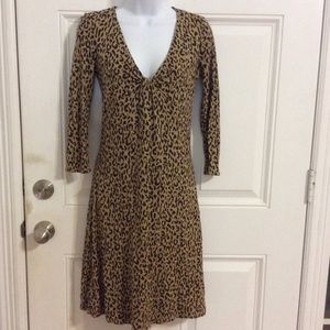 Flattering cheetah print dress by Ann Taylor Loft